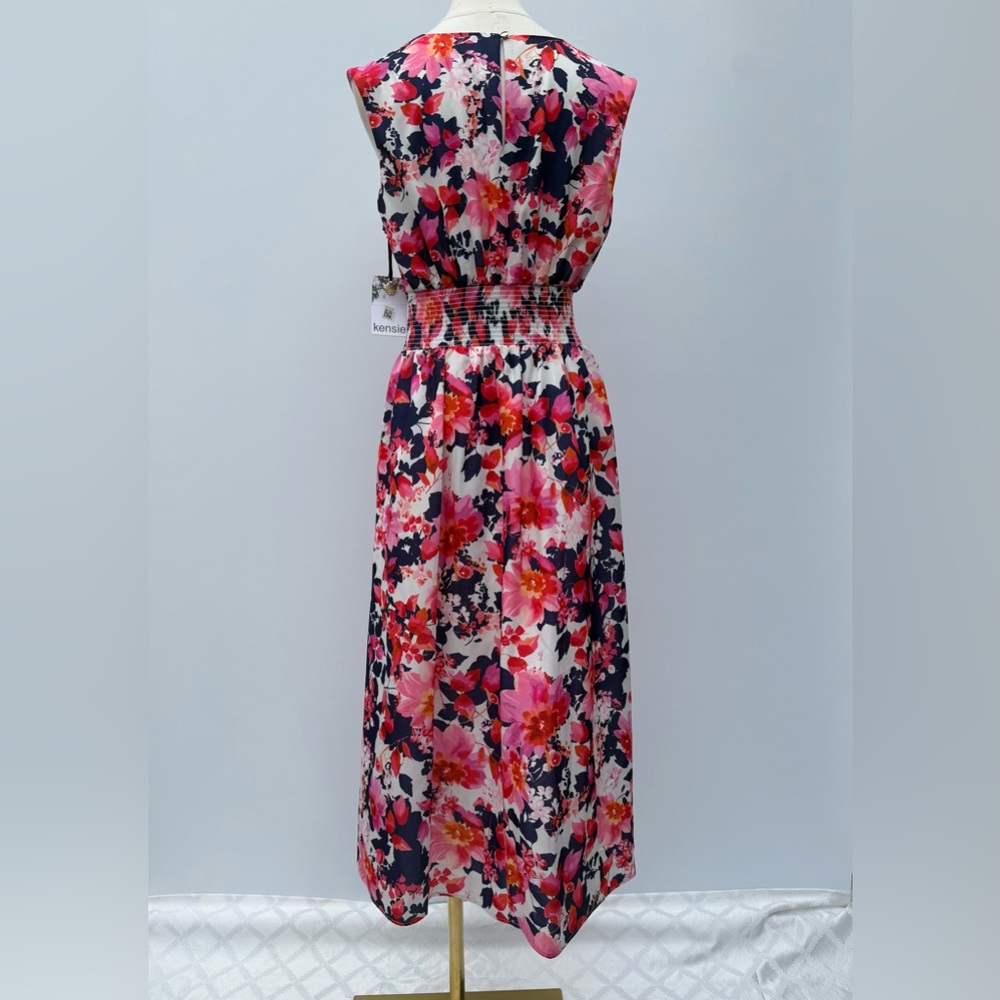 Kensie Women's Colorful Floral-Print V-Neck A-Line Dress Size 4 - Picture 11 of 16